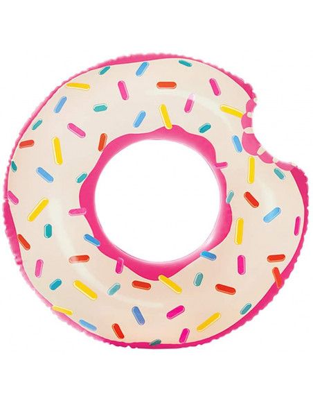 Bouée donut croqué - D 94 cm x H 23 cm - Rose