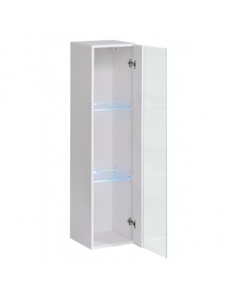 Vitrine verticale "Switch WW 2" - Blanc - L 30 cm x P 30 cm x H 120 cm