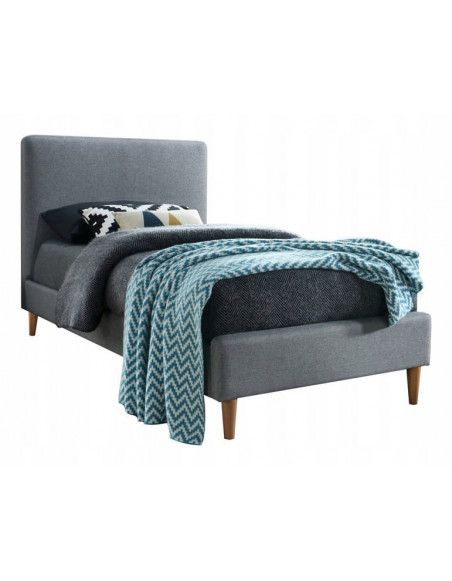 Lit simple - Acoma - 90 x 200 cm - Gris