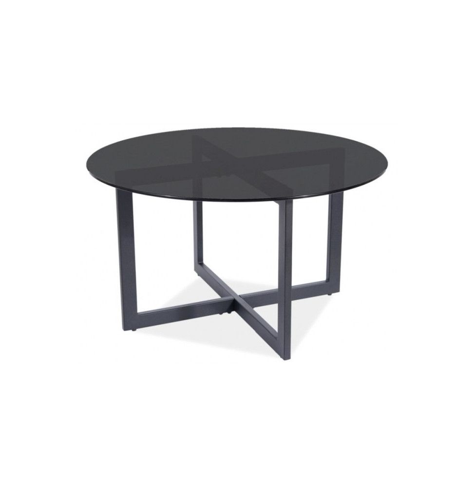 Table basse ronde - Almeria - D 80 x H 42 cm - Noir