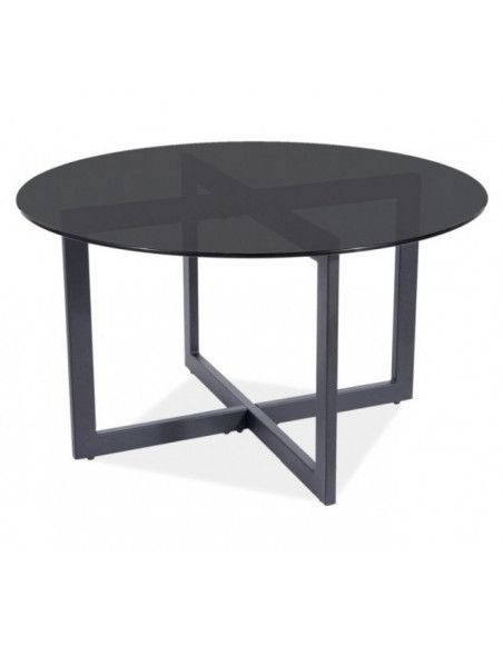 Table basse ronde - Almeria - D 80 x H 42 cm - Noir