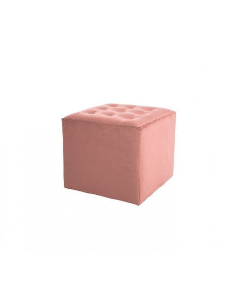 Pouf en velours - Lori - L 39 cm x H 34 cm - Rose