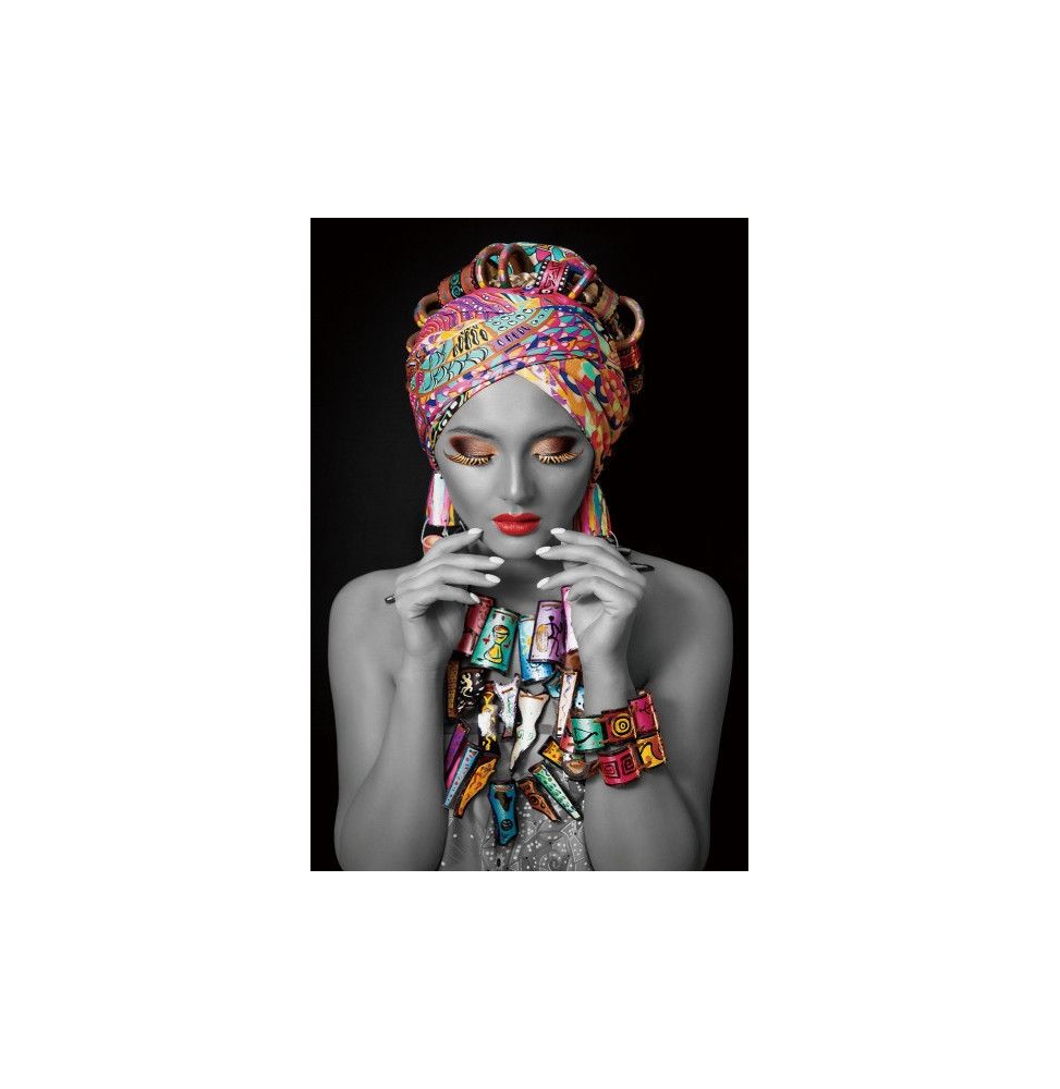 Tableau - Princesse colorée - L 120 x l 80 x H 0,4 cm - Verre trempé