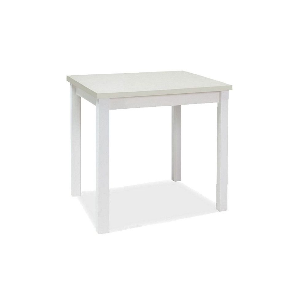 Table en bois - Adam - 90 x 65 cm - Blanc