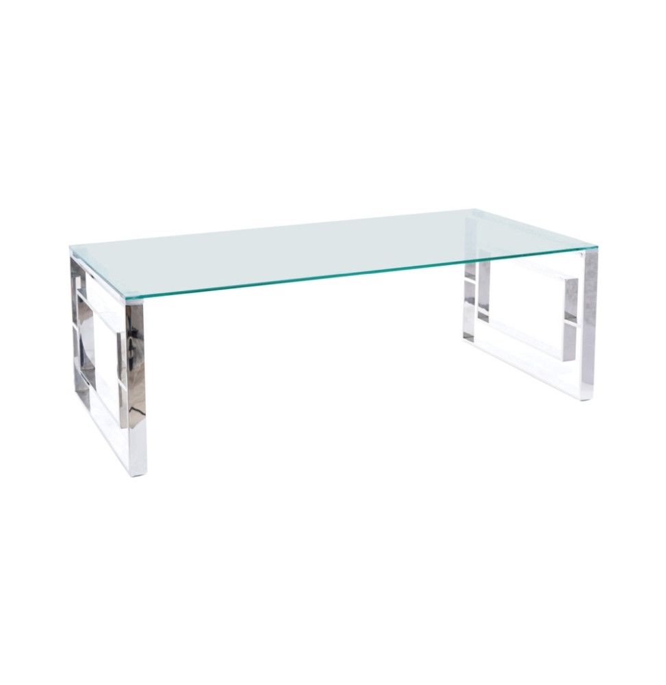 Table basse en verre trempé - Allure A - L 60 x l 120 x H 40 cm