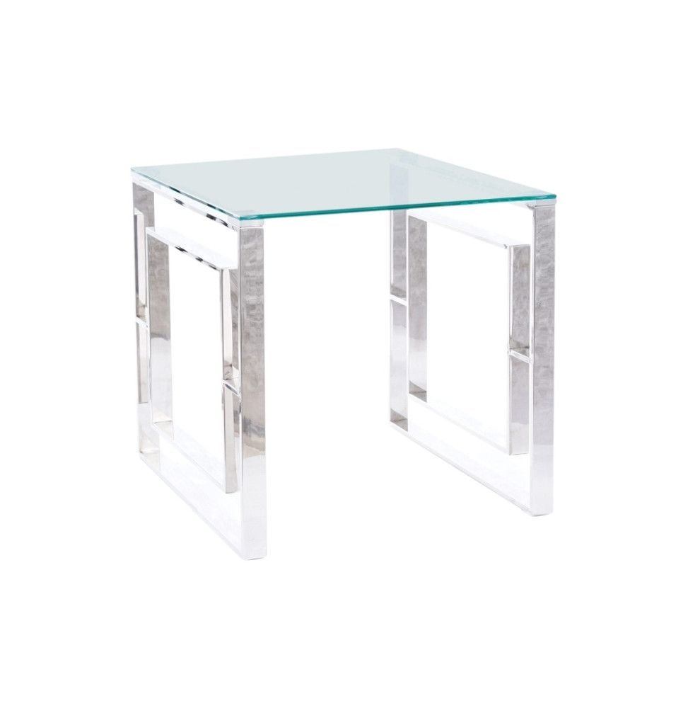 Table basse carré - Allure B - 55 x 55 cm - Verre trempé