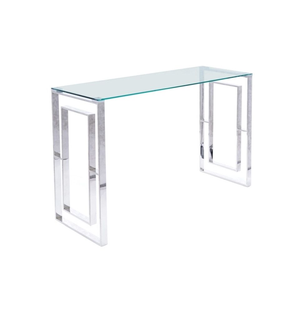 Console en verre trempé - Allure C - L 40 x l 120 x H 78 cm