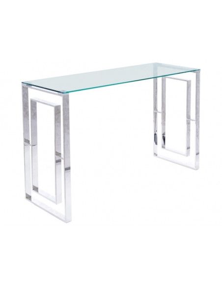 Console en verre trempé - Allure C - L 40 x l 120 x H 78 cm