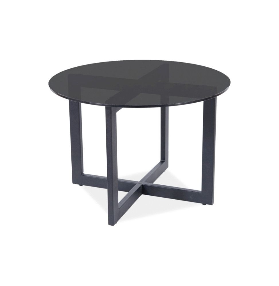 Table basse ronde - Almeria - 60 x 45 cm - Noir