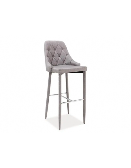 Tabouret de bar - Trix - L 46 x P 42 x H 109 - Gris