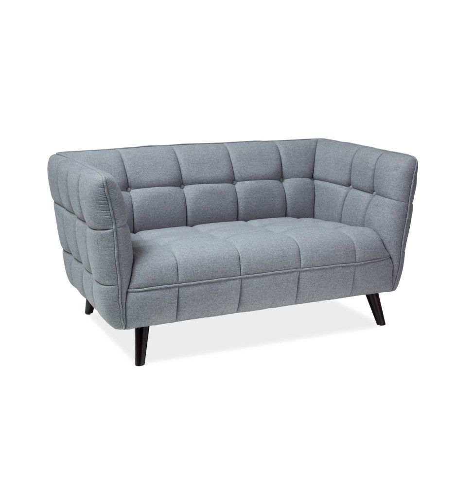 Sofa en velours - Castello - L 200 x H 78 cm - Gris