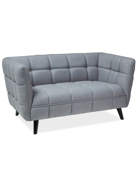 Sofa en velours - Castello - L 200 x H 78 cm - Gris