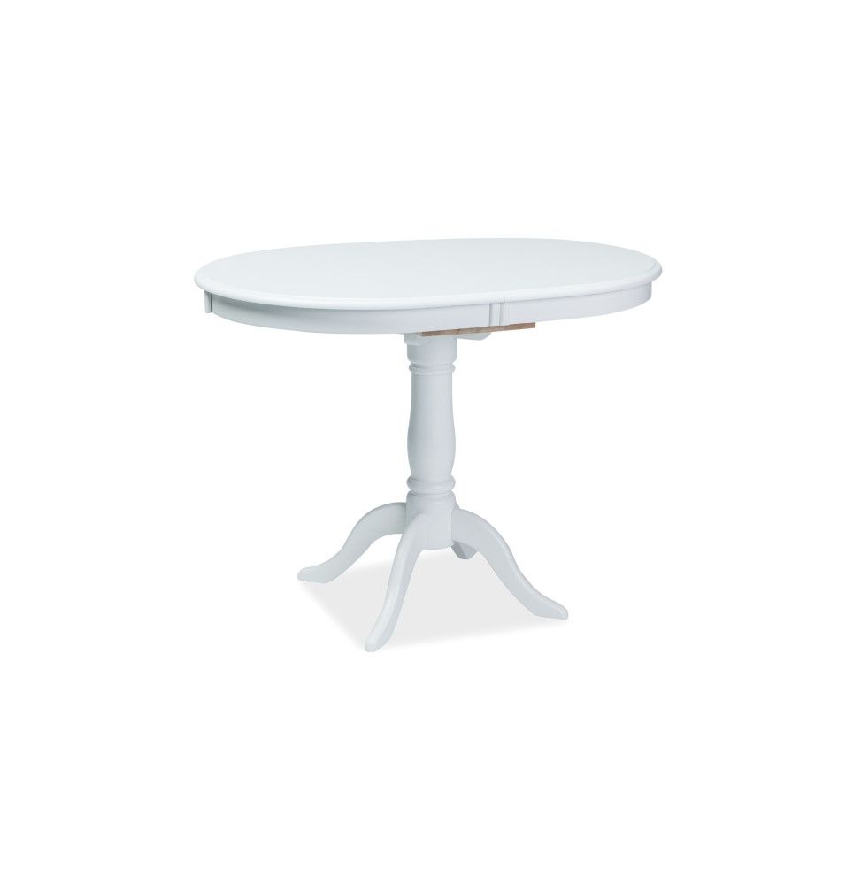 Table en bois - Dello - L 70 x l 129 x H 76 cm - Blanc