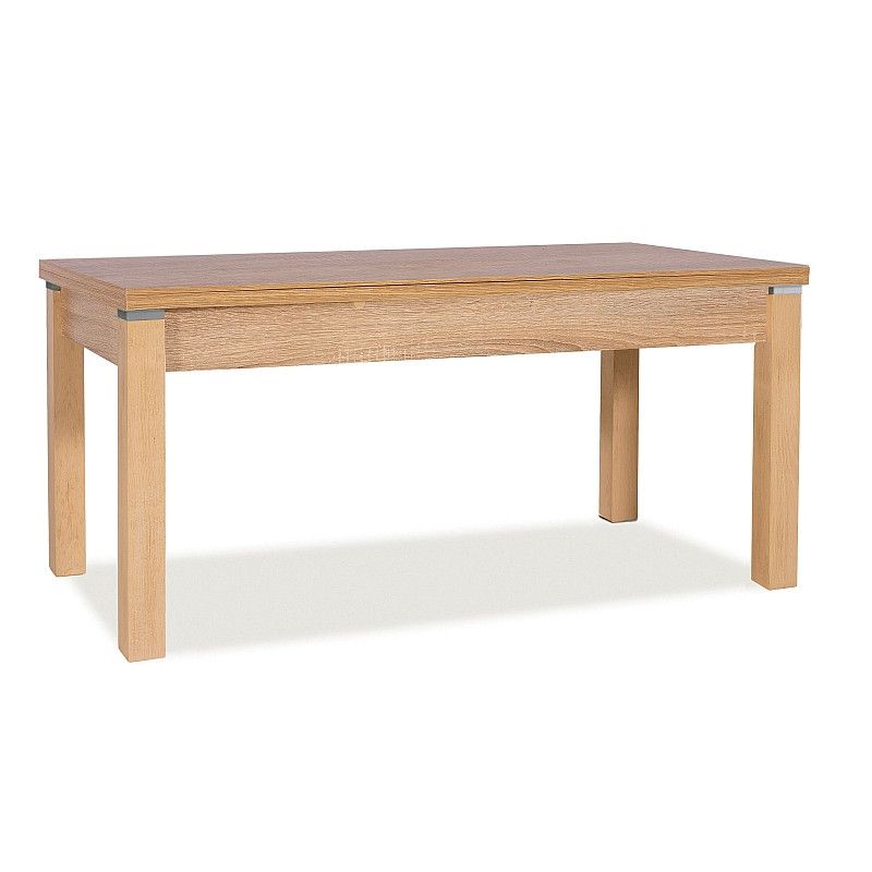 Table extensible 2 en 1 - L 64 x l 164 x H 71 cm - Chêne Wotan