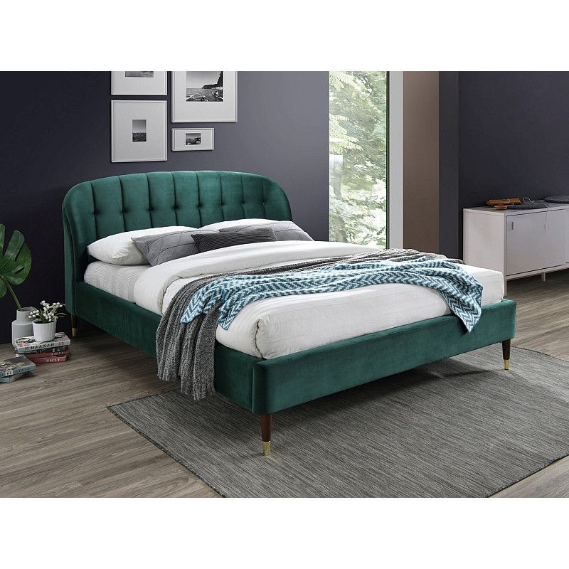 Lit double - Liguria - 160 x 200 cm - Vert