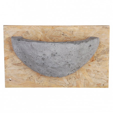 Nichoir pour hirondellle en béton - Gris - L 24,2 x P 9,5 x H 14,7 cm