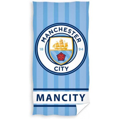 Serviette de plage - 75 x 150 cm - Manchester City - MCFC161003 - Bleu