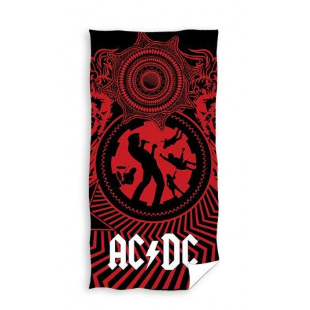 Serviette de plage - 70 x 140 cm - ACDC - Rouge