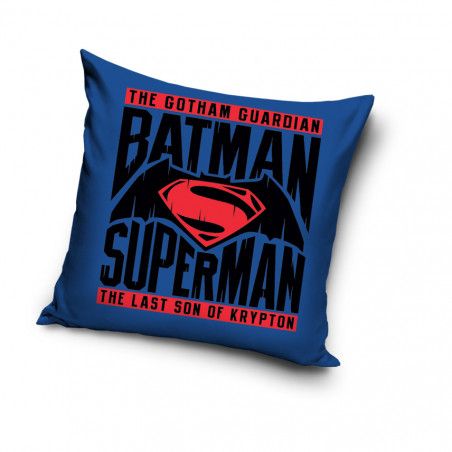 Coussin Batman et Superman - 40 x 40 cm - Coton