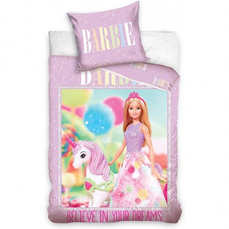 Parure de lit - 140 x 200 cm - Barbie - Taie 70 x 90 cm
