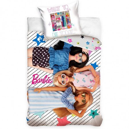 Parure de lit - 140 x 200 cm - Barbie Friends