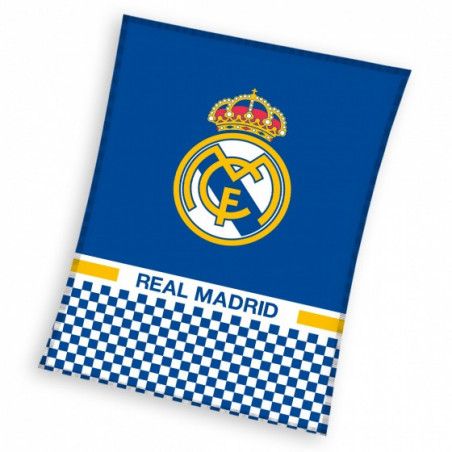 Couverture polaire - 110 x 140 cm - Real Madrid - Bleu
