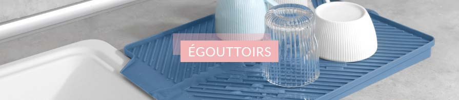 Égouttoirs, Chiffons, Lingettes, Tapis d'Évier, Pots à Ustensiles | AC-Déco